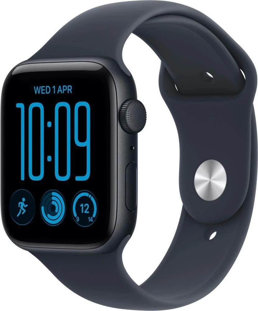 Часы Apple Watch SE 3 GPS 44mm Midnight Aluminium Case with Navy Blue Sport Band S/M (MJL74)