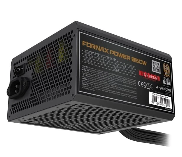 Блок живлення Gembird Fornax 850W 80 Plus Bronze (CCC-PSUBRONZE-850W) EU