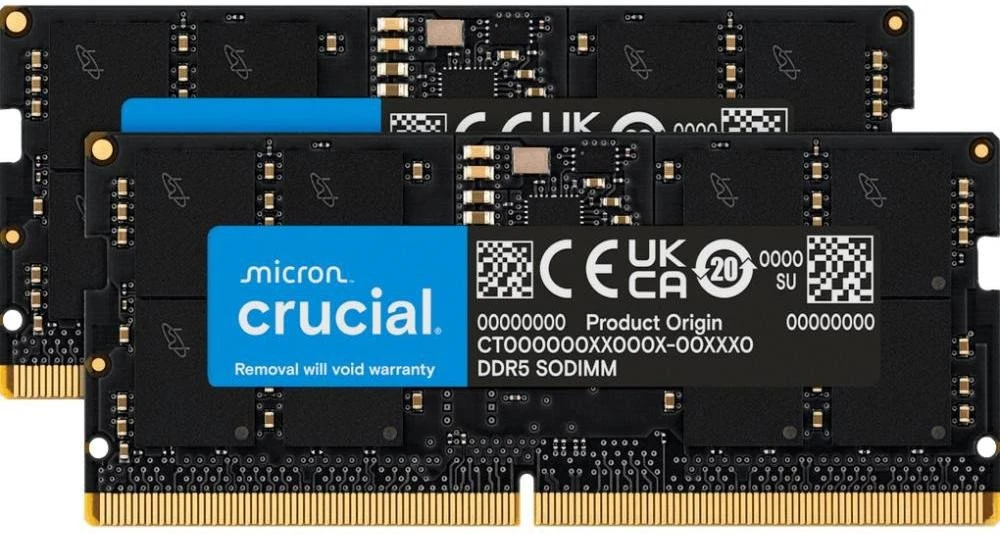 Оперативна пам'ять Micron Crucial 96 GB (2x48GB) DDR5 5600 MHz (CT2K48G56C46S5) (UA)