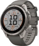 Смарт-часы Garmin Fenix 9 Pro Solar 47mm Titanium with Pebble Gray/Silver Gray Silicone Band (010-04338-05/06)