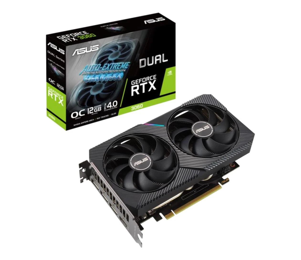 Видеокарта ASUS GeForce RTX 3060 DUAL OC V2 LHR 12GB GDDR6 (DUAL-RTX3060-O12G-V2) EU
