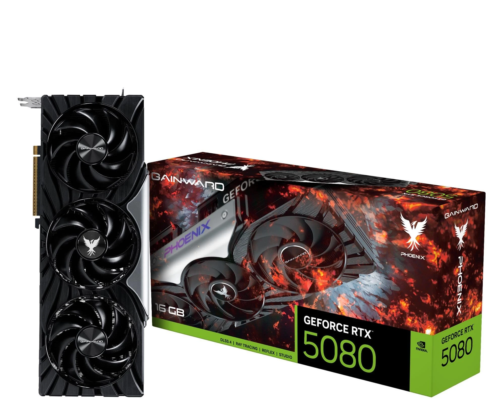 Видеокарта Gainward GeForce RTX 5080 Phoenix V1 16GB GDDR7 DLSS5 (NE75080019T2-GB2031C) EU