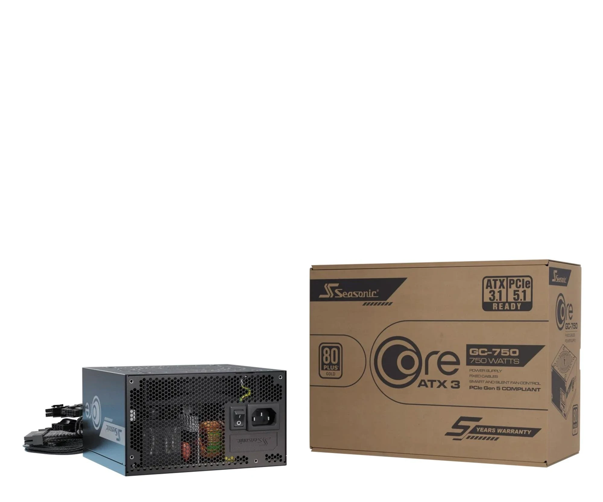 Блок питания Seasonic Core GC 750W 80 Plus Gold ATX 3.1 (SRP-CGC751-A5A32SF) EU