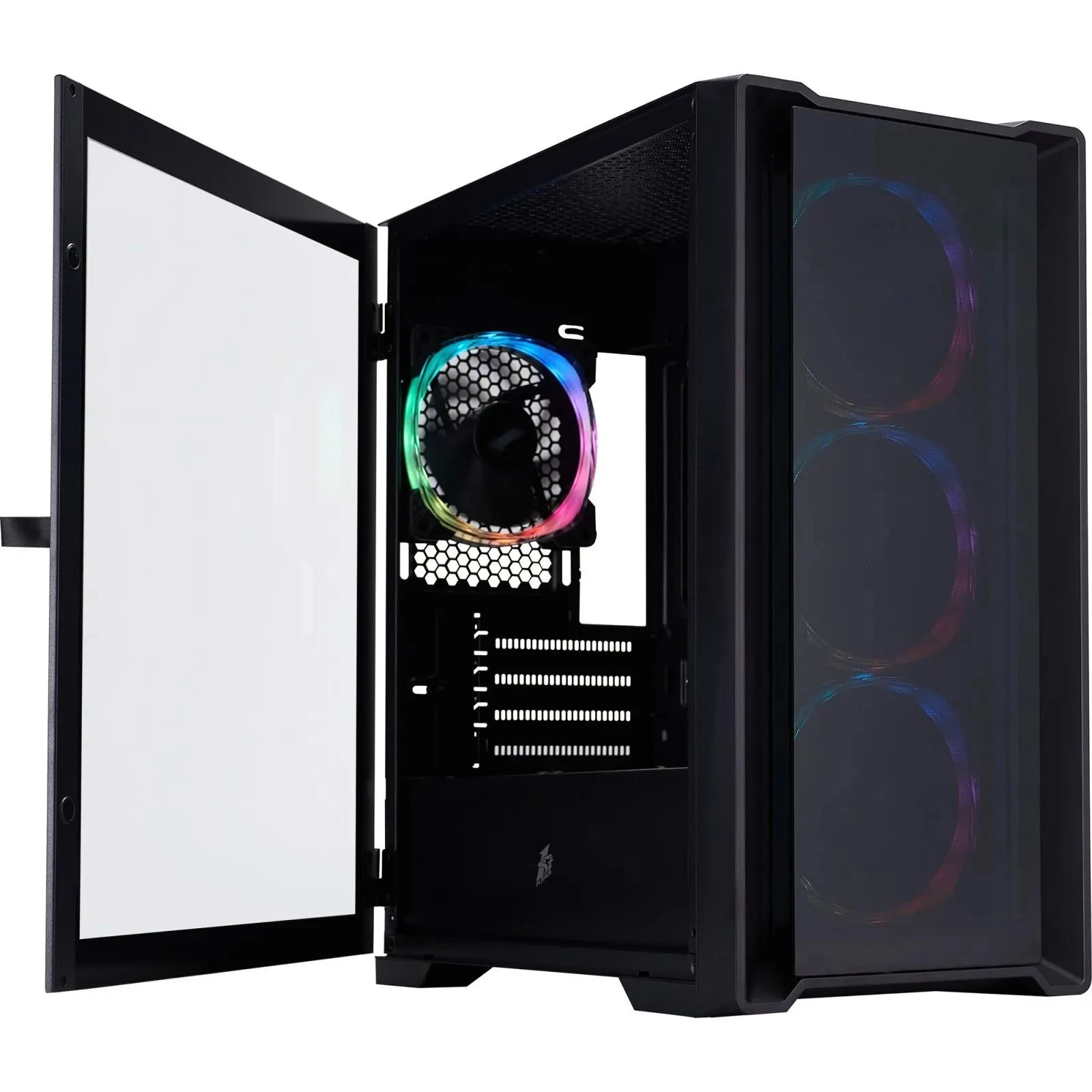 Корпус 1stPlayer T4-G-BK-4FS7 (UA)