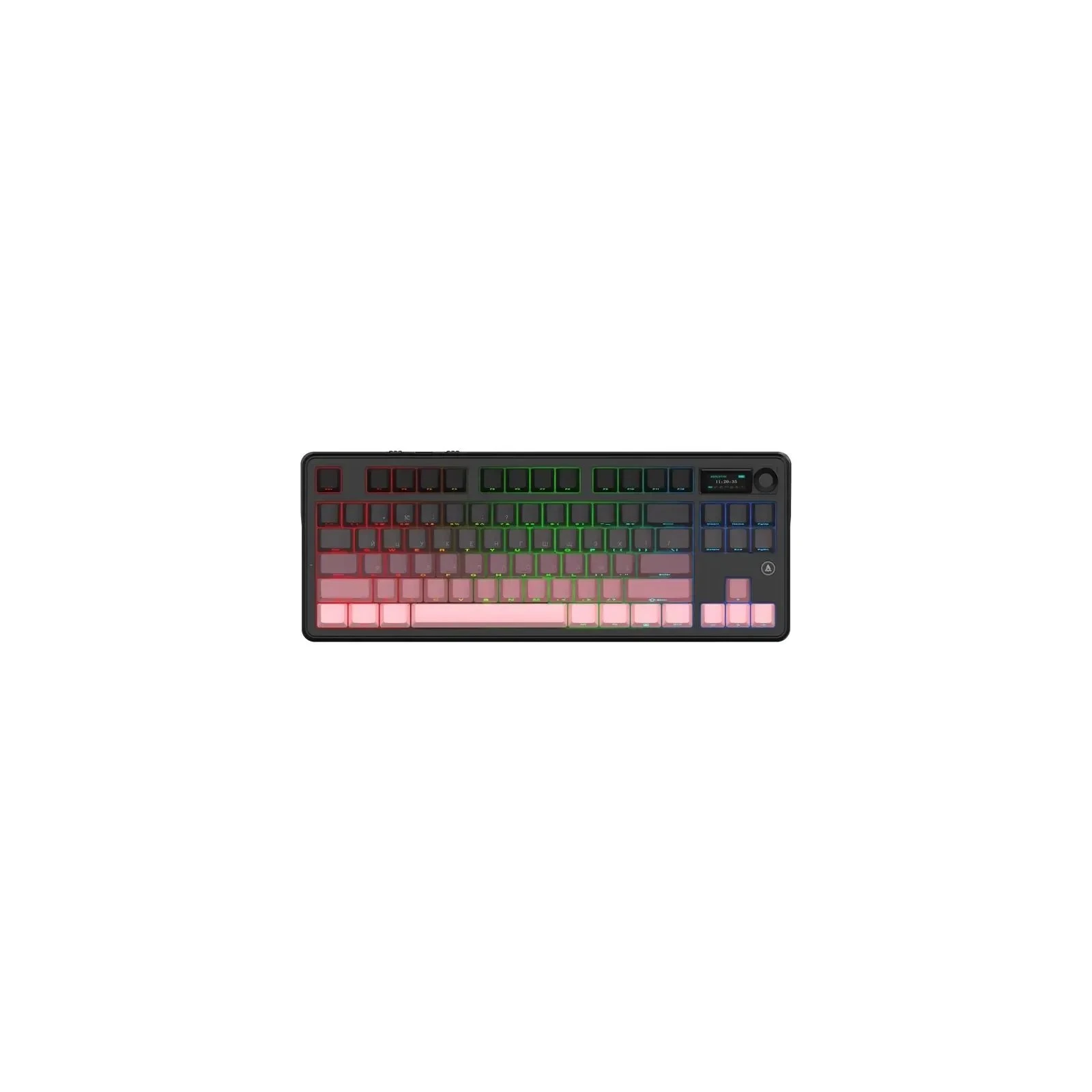 Клавіатура Ajazz MK87 Pitaya RGB Wireless/Bluetooth/USB UA Black/Pink (MK87-P-S-P) (UA)
