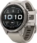 Смарт-часы Garmin Fenix 9 Pro 43mm Titanium with Fog Gray/Dark Sandstone Silicone Band (010-04335-85/86)