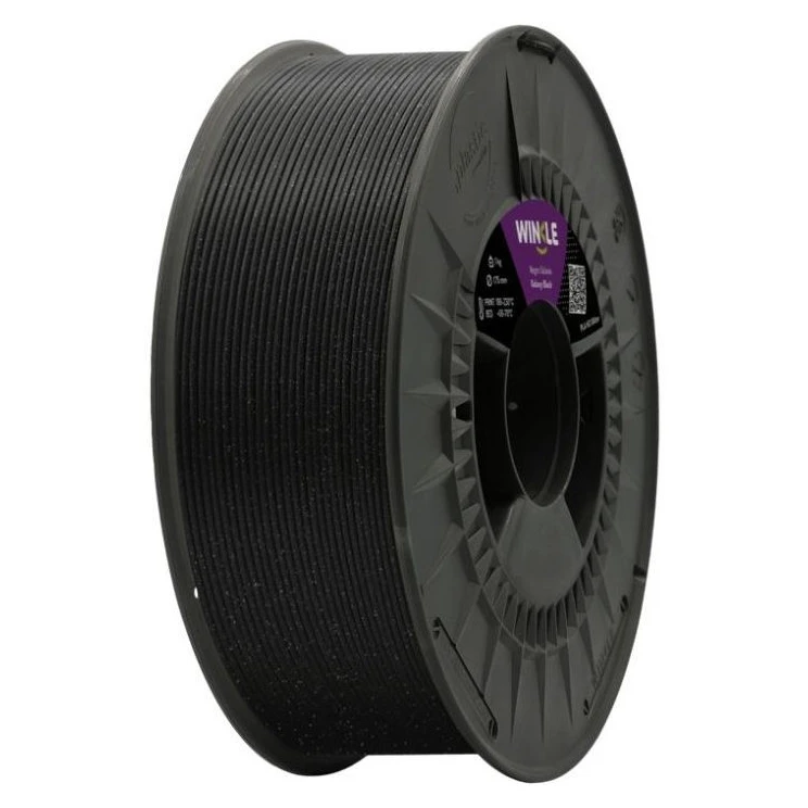 Пластик для 3D-принтера WINKLE PLA HD 1.75mm, 1kg Shiny Galactic Black (PHD01000175NEGGALWNK) (UA)