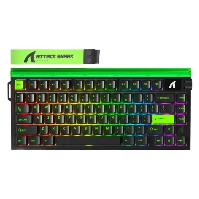 Клавиатура Attack Shark R85 HE RGB USB-C UA Black/Green (R85HEGRN_AS) (UA)
