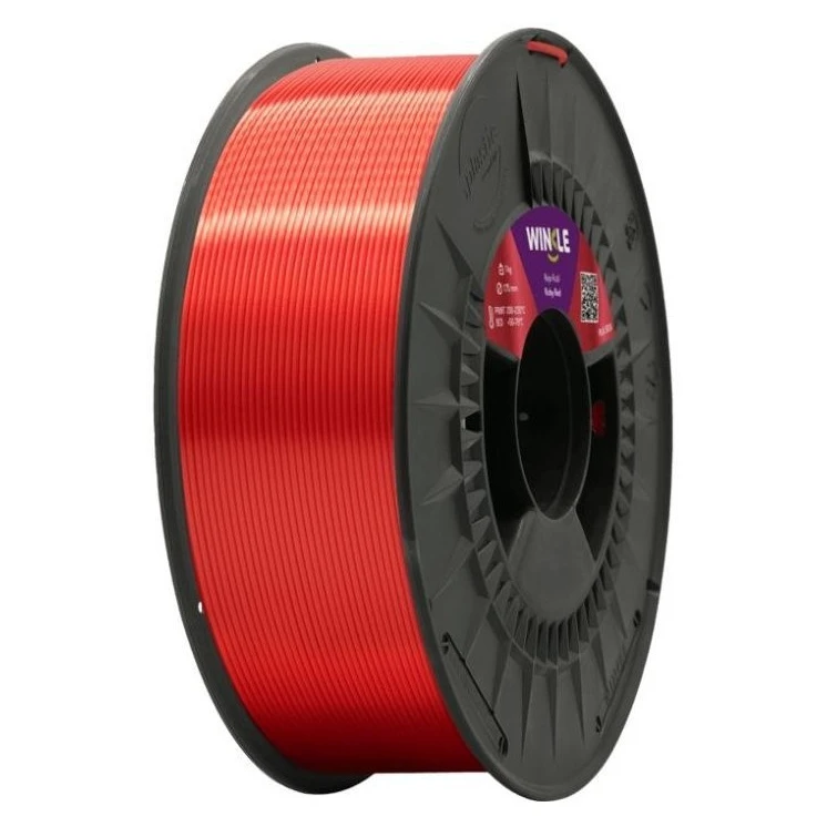 Пластик для 3D-принтера WINKLE PLA SILK 1.75mm, 1kg, Ruby red (PSI01000175ROJRUBWNK) (UA)