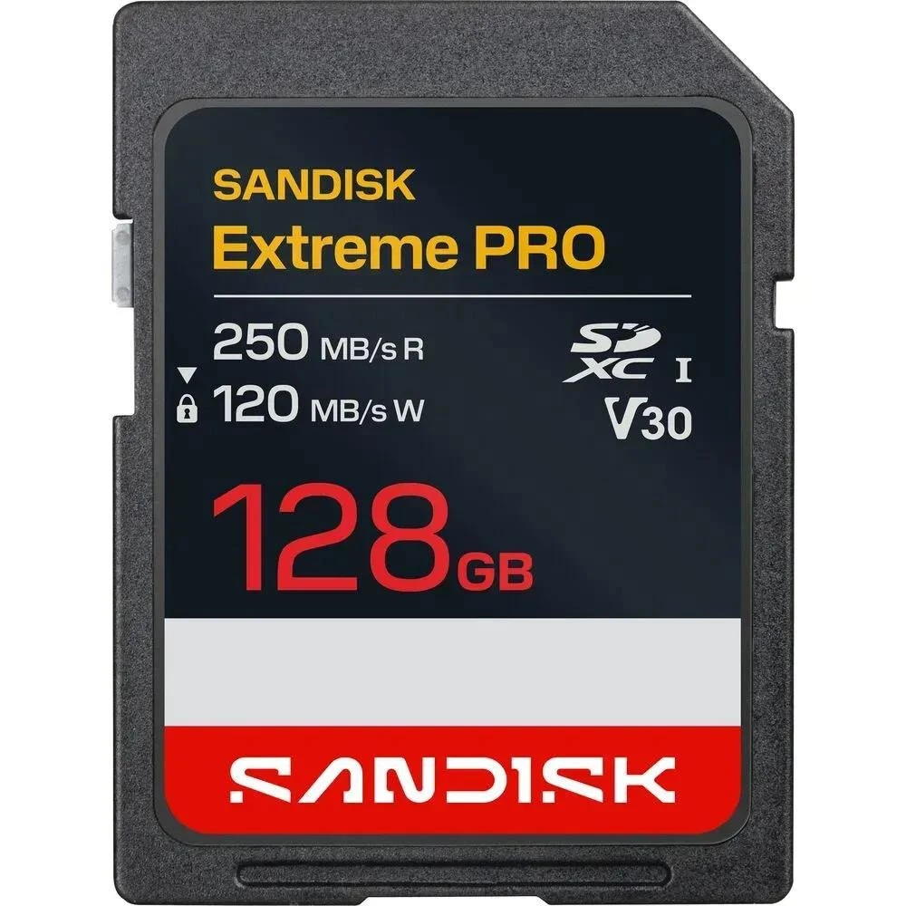 Карта памяти SanDisk 128 GB SDXC Extreme Pro (SDSDXXJ-128G-GSCIN)