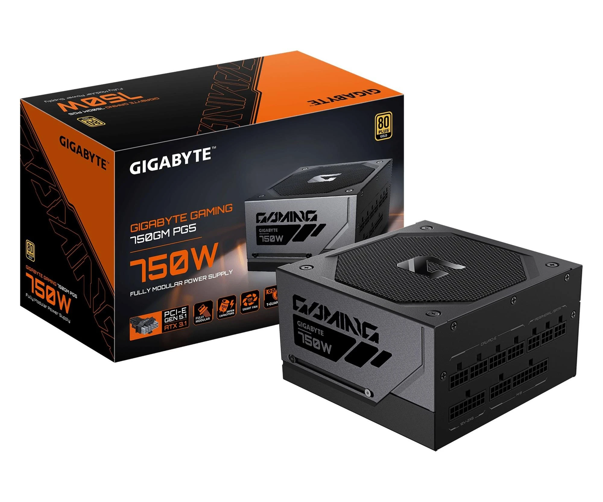 Блок питания Gigabyte Gaming 750GM PG5 750W 80 Plus Gold (GP-GME750GM PG5) EU