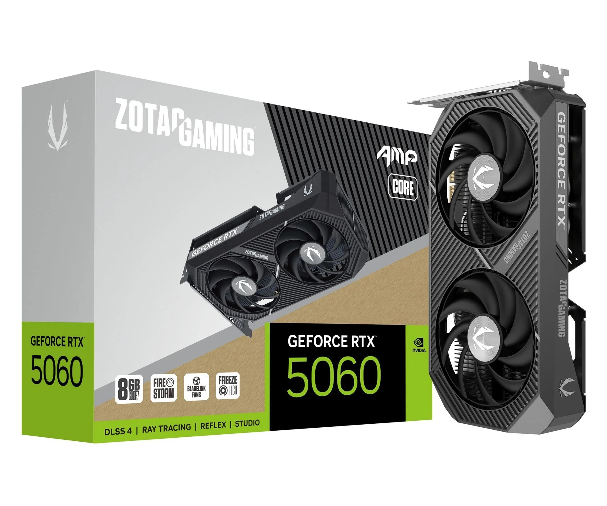 Видеокарта Zotac GeForce RTX 5060 AMP Core 8GB GDDR7 (ZT-B50600F2-10M) EU