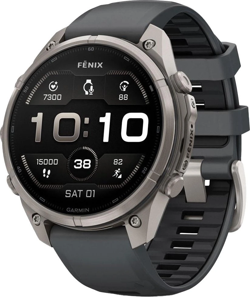 Смарт-часы Garmin Fenix 9 Pro 47mm Titanium with Graphite/Black Silicone Band (010-04336-25/26)