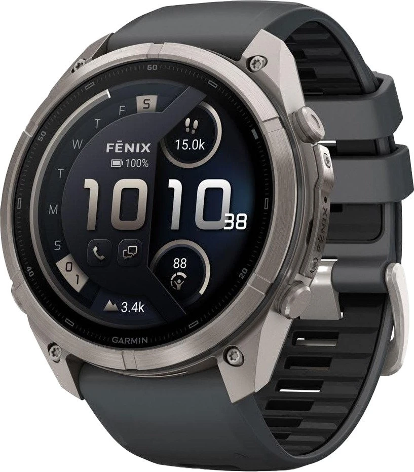 Смарт-часы Garmin Fenix 9 Pro inReach 51mm Titanium with Graphite/Black Silicone Band (010-04337-20/21)