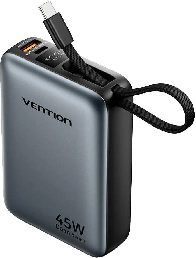 Мобильная батарея Vention 20000mAh 45W Mini with Built-in USB-C Gray (FHGH0/910163) (UA)