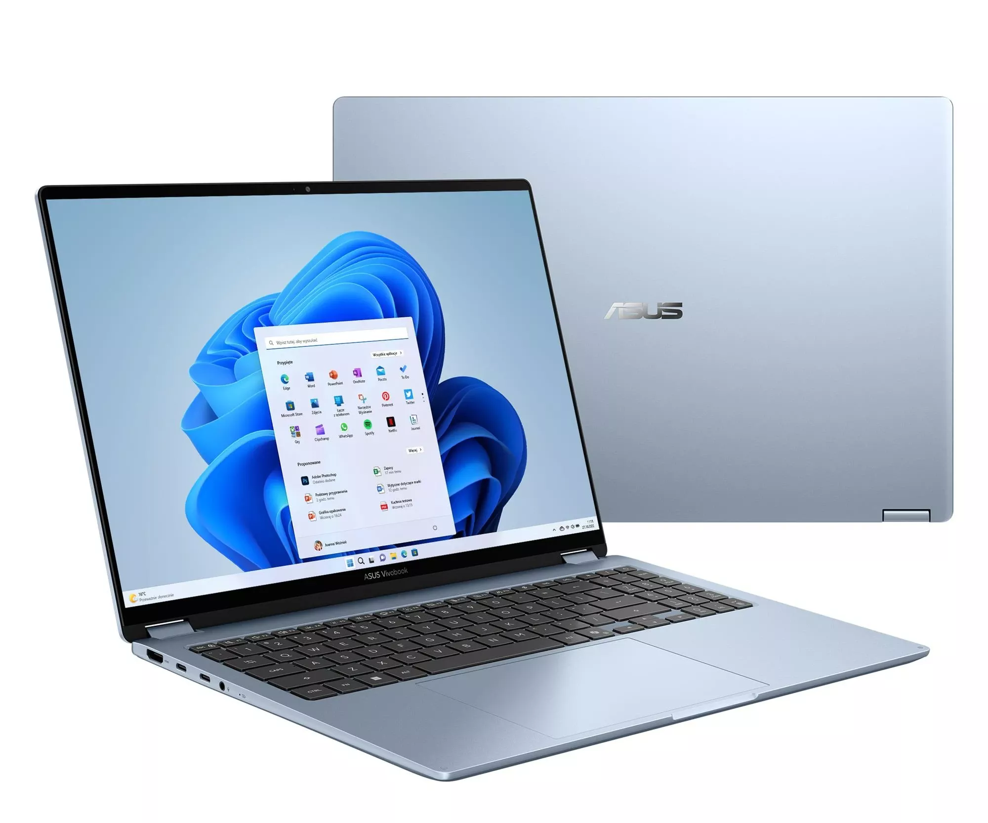 Ноутбук ASUS Vivobook S16 Flip Snapdragon X X1-26-100/16GB/512GB/Win11 OL (TP5608QA-U4009W) No charging adapter