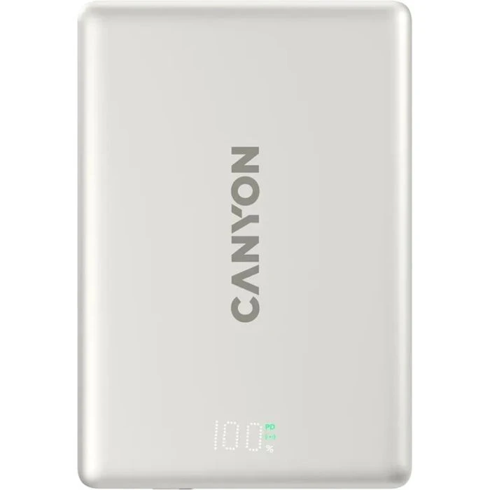 Мобільна батарея Canyon 5000mAh OnPower 500 PD20W Magnetic wireless MagSafe Grey (CNS-CPB500G) (UA)