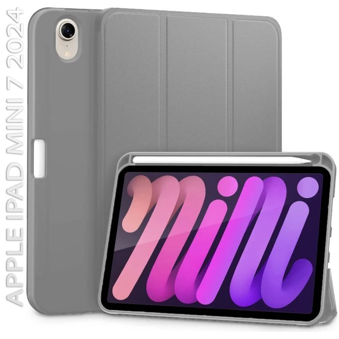 Чохол для планшета BeCover Direct Charge Pen with Apple Pencil Holder iPad Mini 7 2024 Сірий (712461) (UA)