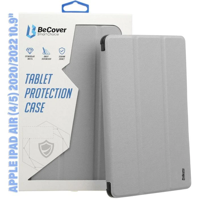 Чехол для планшета BeCover Soft Edge Apple iPad Air (4/5) 2020/2022 10.9 Gray (711122) (UA)