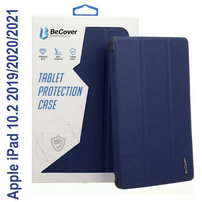 Чохол для планшета BeCover Tri Fold Hard Apple iPad 10.2 2019/2020/2021 Deep Blue (706865) (706865) (UA)