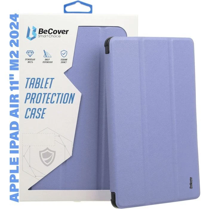 Чохол для планшета BeCover Tri Fold Hard Apple iPad Air 11 M2/M3 (2024/2025) Purple (711417) (UA)