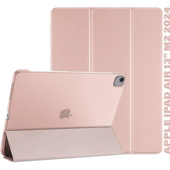 Чохол для планшета BeCover Tri Fold Hard Apple iPad Air 13 M2/M3 (2024/2025) Рожевий (711724) (UA)