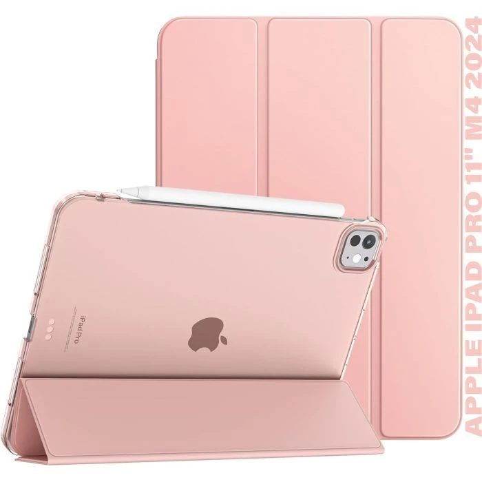 Чехол для планшета BeCover Tri Fold Hard Apple iPad Pro 11 M4 2024 Pink (711728) (UA)