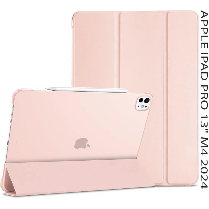 Чохол для планшета BeCover Tri Fold Hard Apple iPad Pro 13 M4 2024 Pink (711732) (UA)