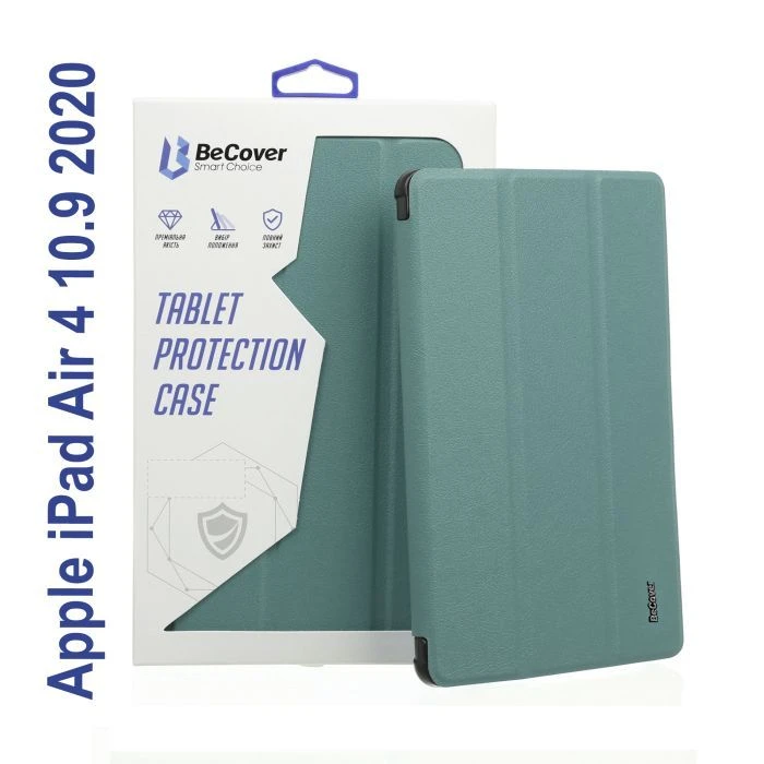 Чехол для планшета BeCover Tri Fold Hard TPU Apple iPad Air 4 10.9 2020/2022 Green (706750) (706750) (UA)