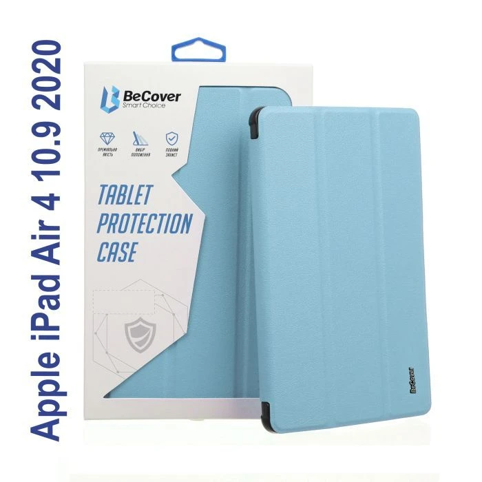 Чохол для планшета BeCover Tri Fold Hard TPU Apple iPad Air 4 10.9 2020/2022 Light Blue (706752) (706752) (UA)