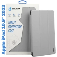 Чохол для планшета BeCover Tri Fold Soft TPU mount Apple Pencil Apple iPad 10.9 2022/24/11 2025 Сірий (708461) (UA)