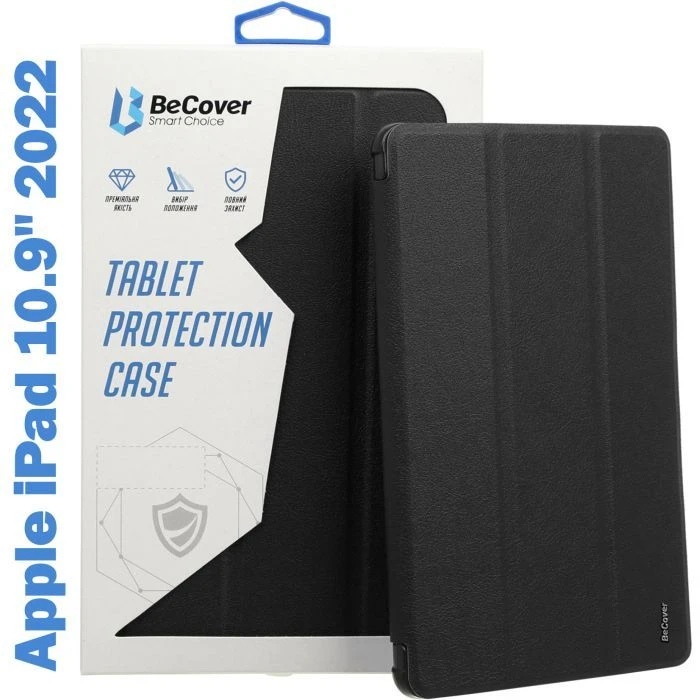 Чохол для планшета BeCover Tri Fold Soft TPU Silicone Apple iPad 10.9 2022/24/11 2025 Black (708518) (UA)
