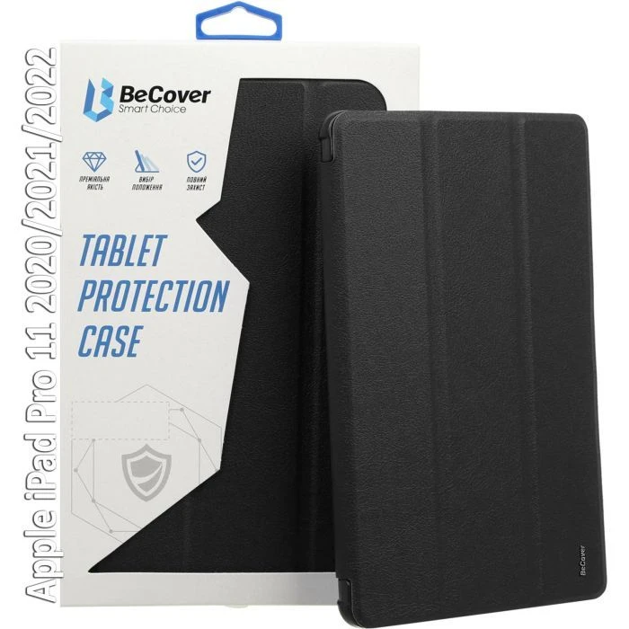 Чохол для планшета BeCover Tri Fold Soft TPU Silicone Apple iPad Pro 11 2020/2021/2022 Black (709710) (UA)