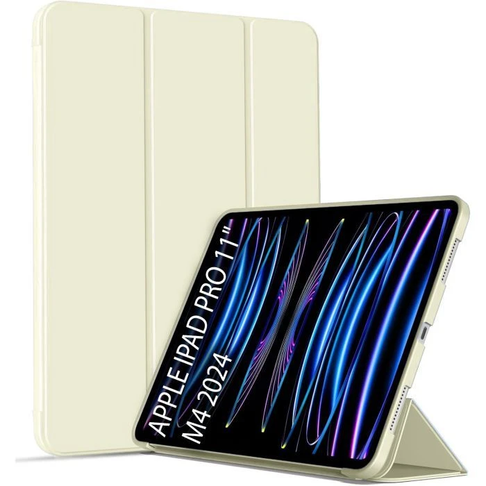 Чохол для планшета BeCover Tri Fold Soft TPU Silicone Apple iPad Pro 11 M4 2024 Бежевий (711745) (UA)