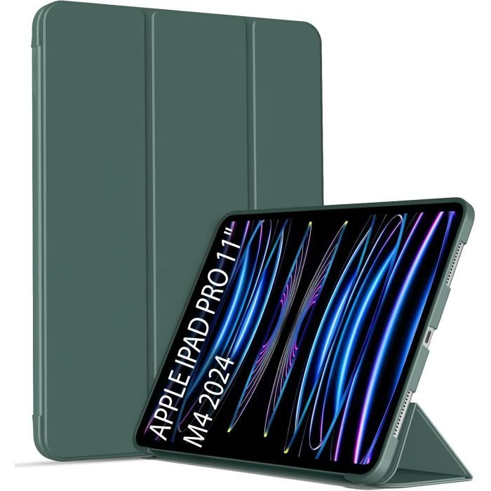 Чохол для планшета BeCover Tri Fold Soft TPU Silicone Apple iPad Pro 11 M4 2024 Dark Green (711746) (UA)
