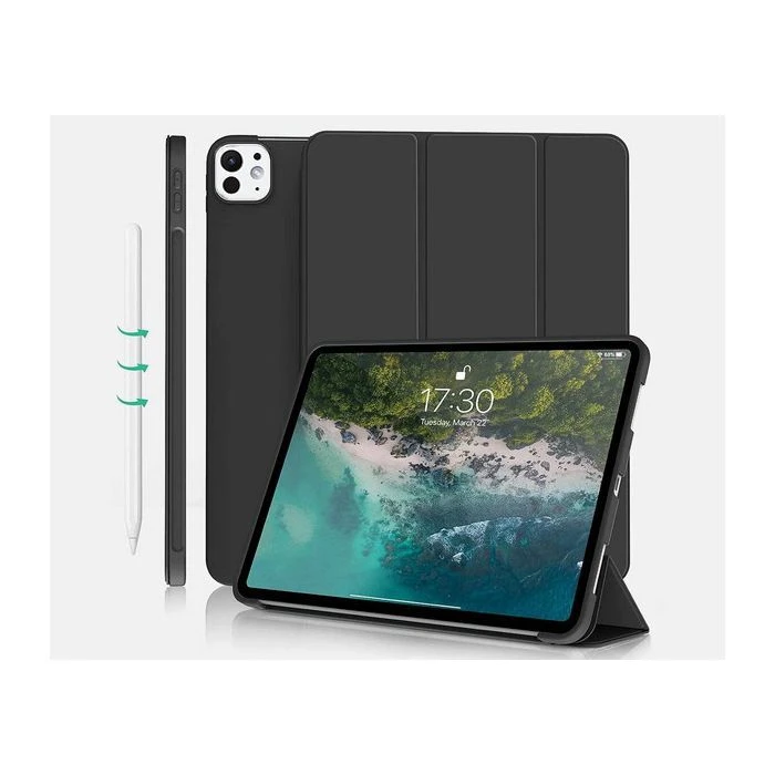 Чохол для планшета BeCover Tri Fold Soft TPU Silicone Apple iPad Pro 13 M4 2024 Black (711750) (UA)