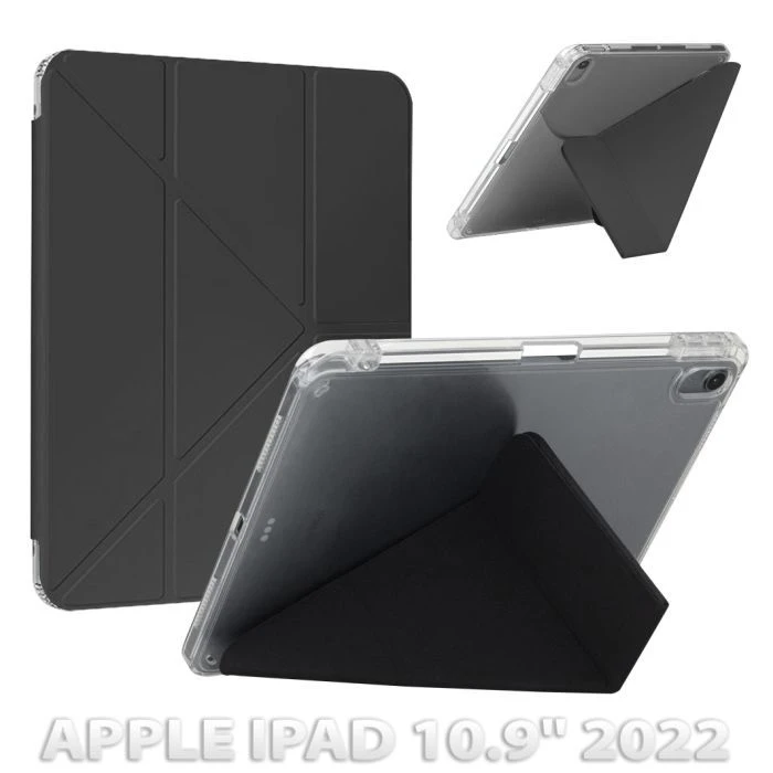 Чохол для планшета BeCover Ultra Slim Origami Transparent Apple iPad 10.9 2022/24/11 2025 Black (712938) (UA)