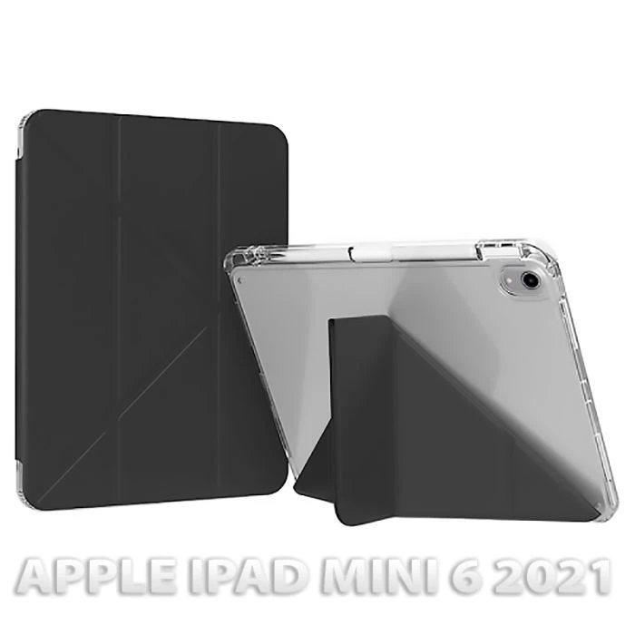 Чехол для планшета BeCover Ultra Slim Origami Transparent Apple iPad Mini 6 2021 Black (712930) (UA)