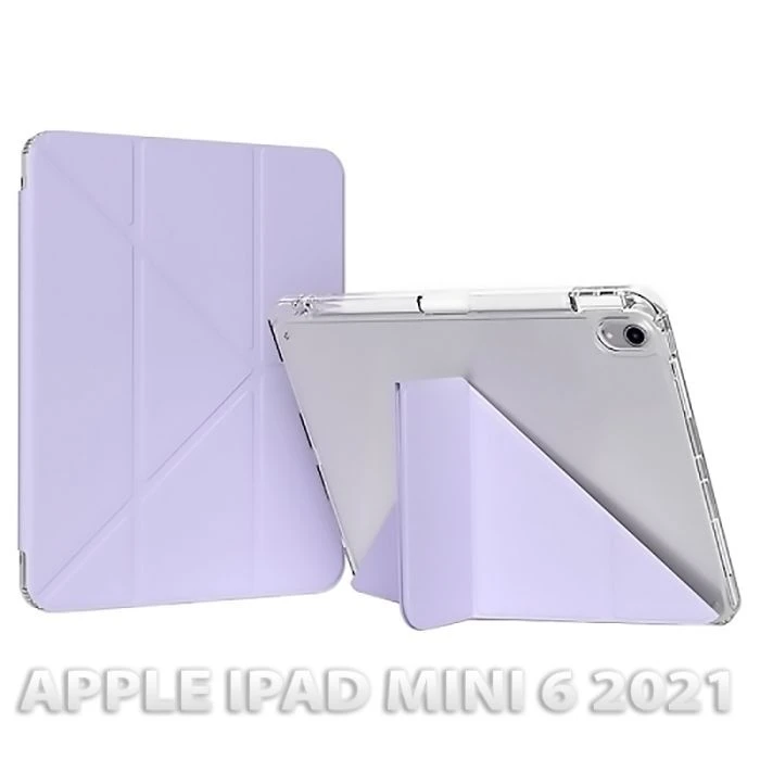 Чохол для планшета BeCover Ultra Slim Origami Transparent Apple iPad Mini 6 2021 Purple (712933) (UA)