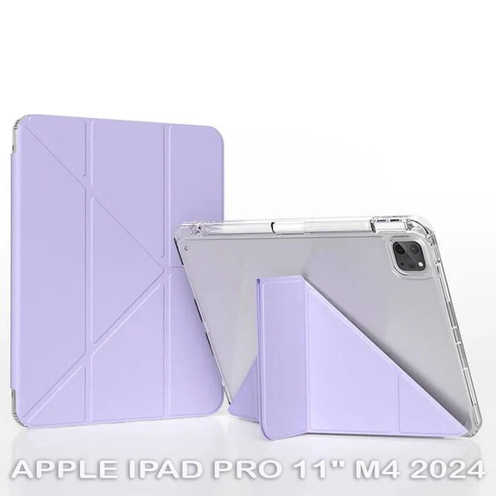 Чохол для планшета BeCover Ultra Slim Origami Transparent Apple iPad Pro 11 M4 2024 Purple (711692) (UA)