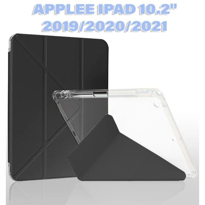 Чохол для планшета BeCover Ultra Slim Origami Transparent Apple Pencil Apple iPad 10.2 2019/2020/2021 Black (711098) (UA)