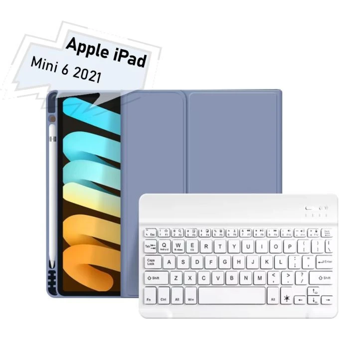 Чохол для планшета BeCover with keyboard Apple iPad Mini 6 2021 Purple (712991) (UA)
