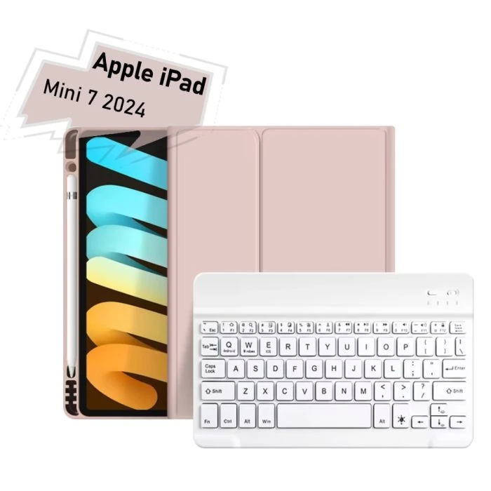 Чохол для планшета BeCover with keyboard Apple iPad Mini 7 2024 Pink (712996) (UA)