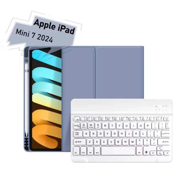 Чохол для планшета BeCover with keyboard Apple iPad Mini 7 2024 Purple (712997) (UA)