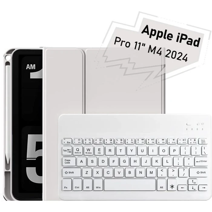Чохол для планшета BeCover with keyboard Apple iPad Pro 11 M4 2024 Gray (712999) (UA)
