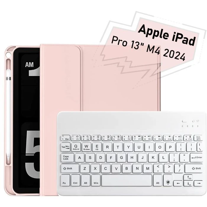 Чохол для планшета BeCover with keyboard Apple iPad Pro 13 M4 2024 Pink (713006) (UA)