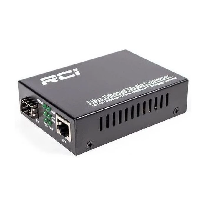 Медіаконвертор RCI 1G, SFP slot, RJ45, standart size metal case (RCI300S-G) (UA)