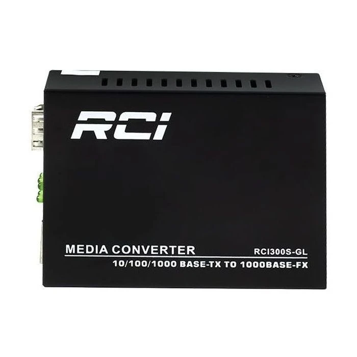 Медіаконвертор RCI 1G, SFP slot, RJ45, standart size metal case (RCI300S-GL) (UA)