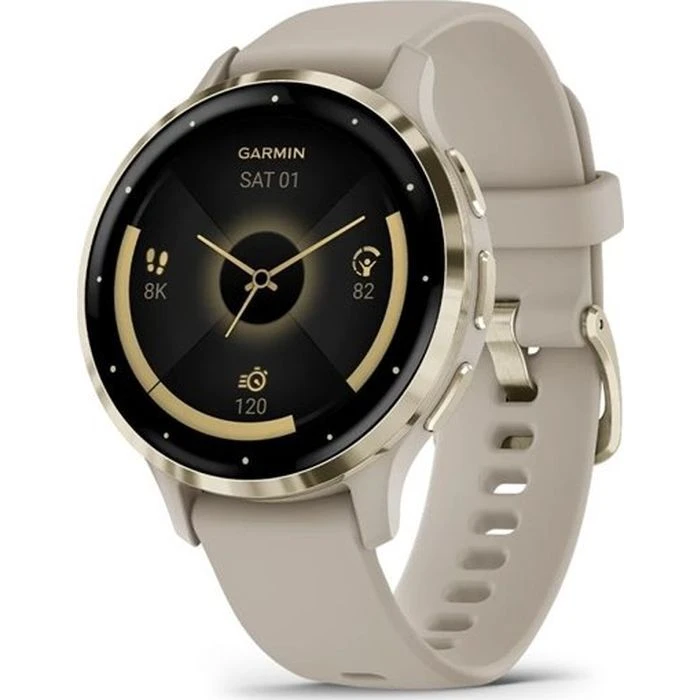 Смарт-годинники Garmin Venu 3S, French Gray + Soft Gold, GPS (010-02785-02) (UA)