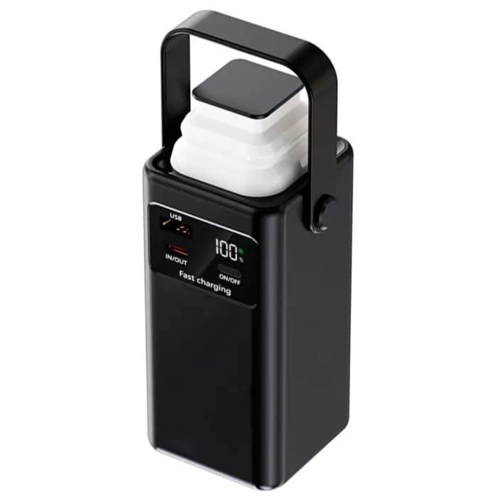 Мобільна батарея TheGeneral 20000mah Glim, 22.5W Fast Charge PD Lamp Black (40012919-01) (UA)